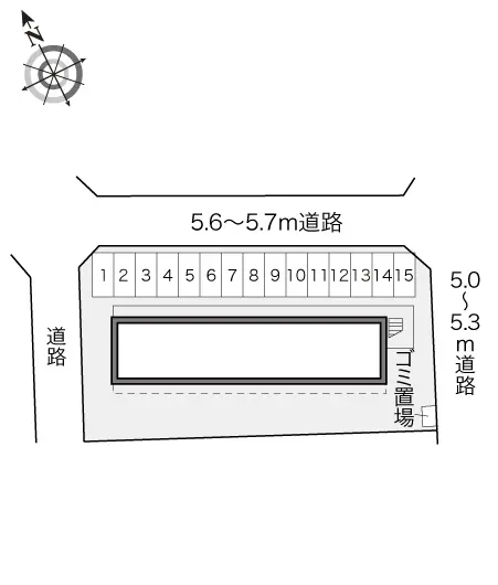 ★手数料０円★宇都宮市八千代１丁目　月極駐車場（LP）